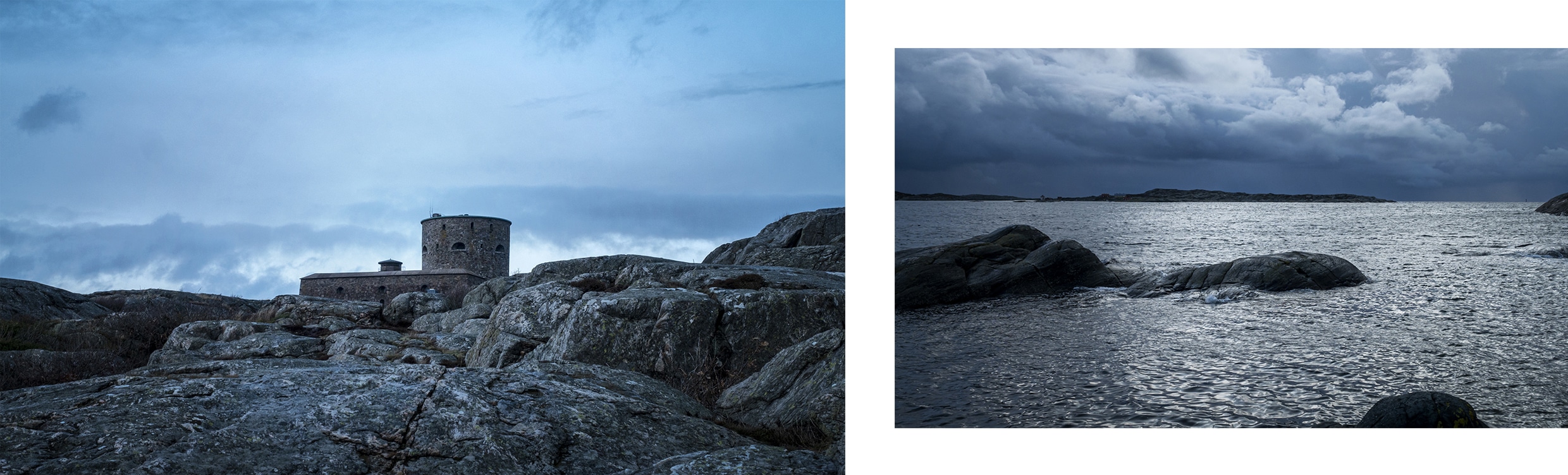 Marstrand fort de Carlsten nuages mer