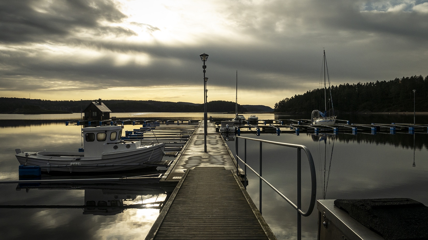 Une semaine en Suède coucher soleil beateaux Bohuslän