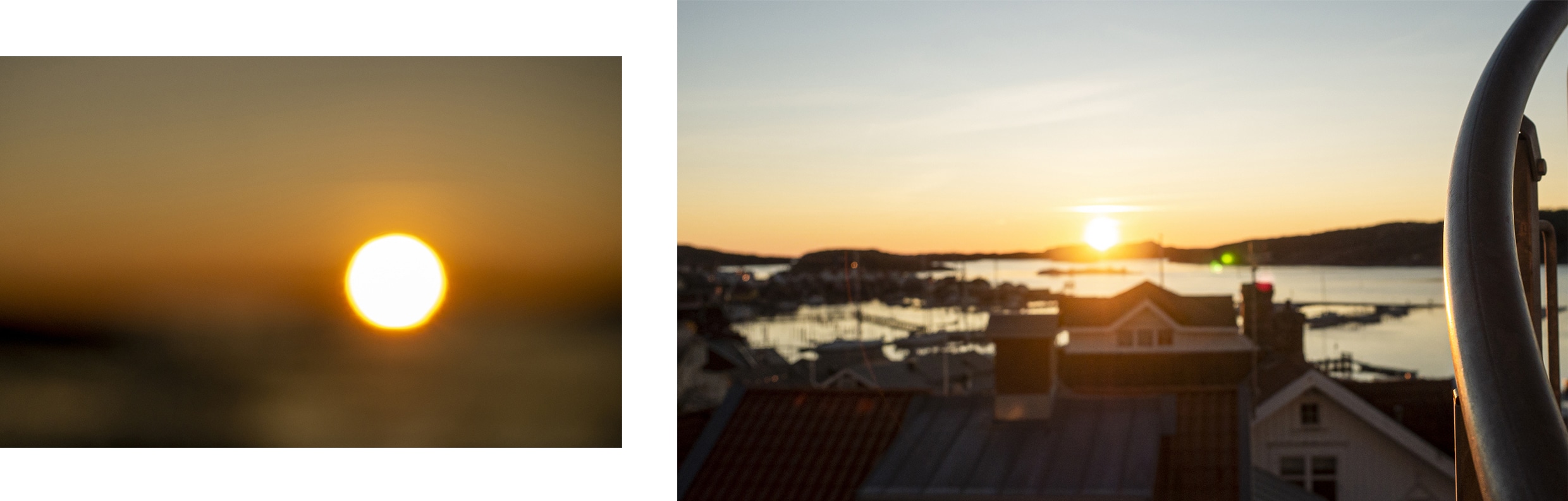 Fjällbacka coucher soleil vue