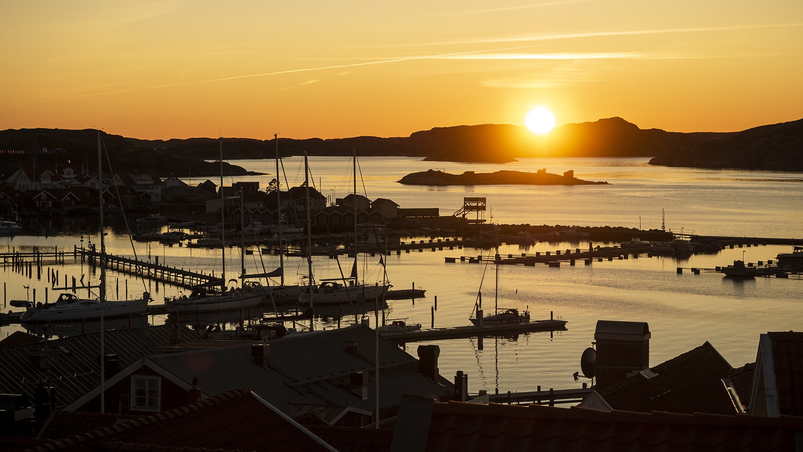 Fjällbacka coucher soleil port