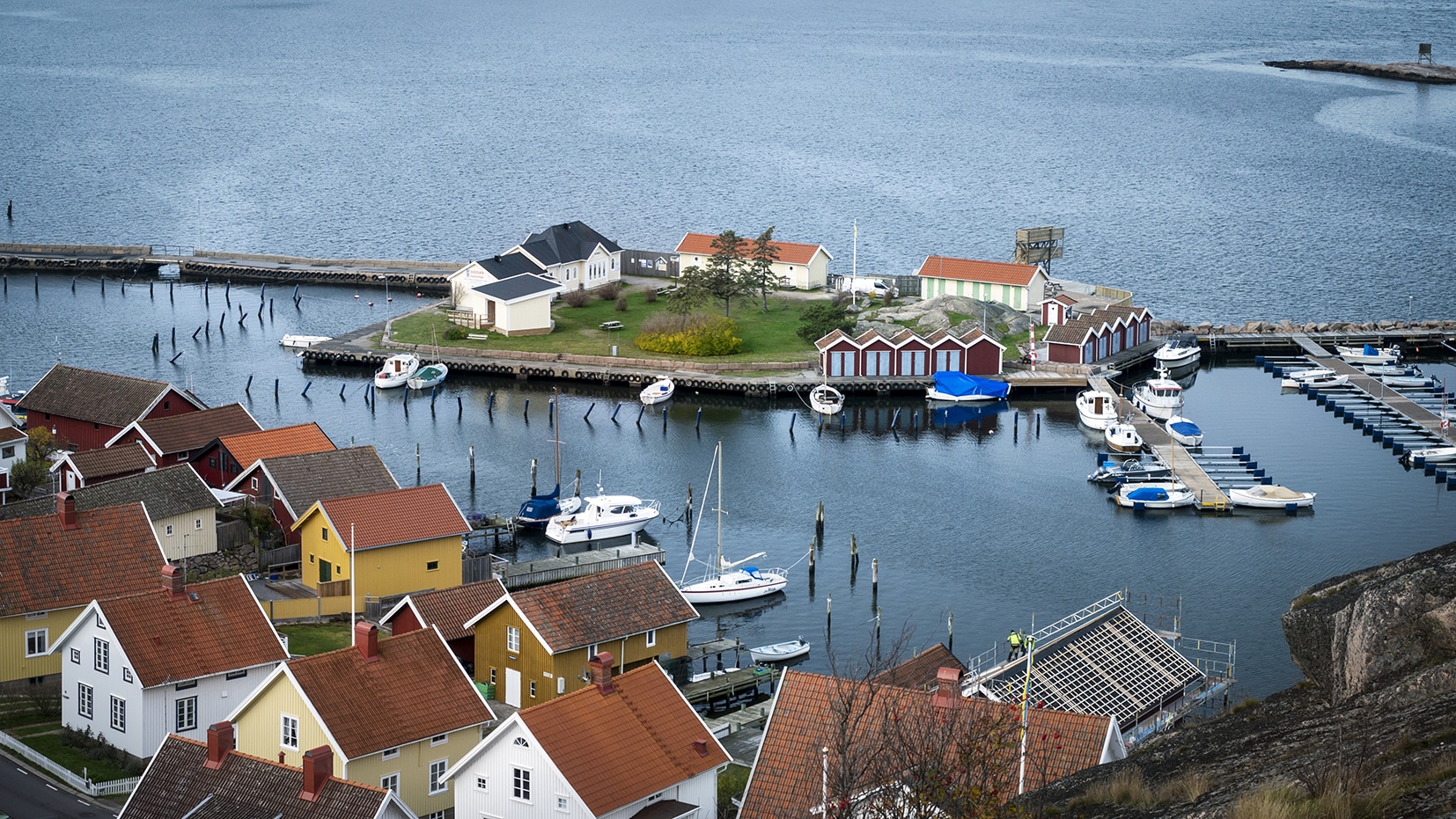 Fjällbacka vue d'en haut port