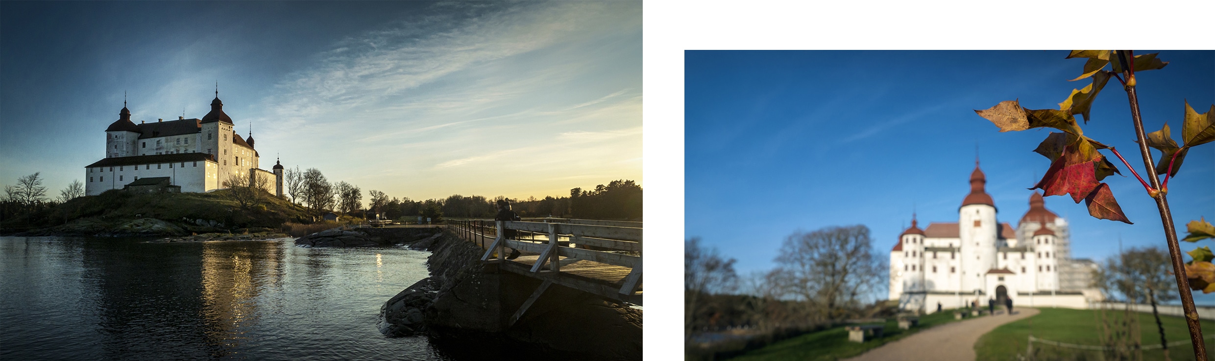Château Läckö soleil couchant mer