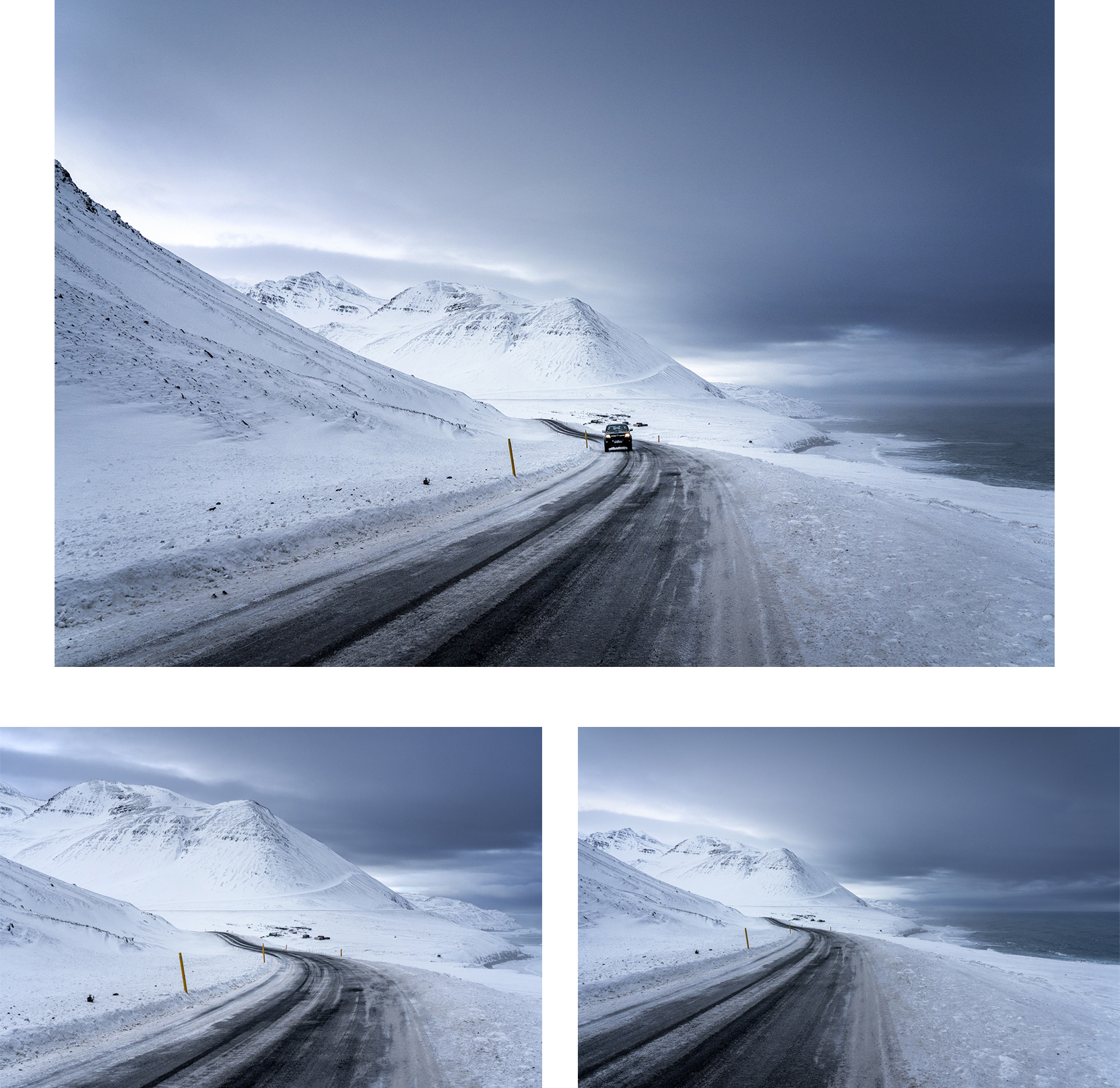 Islande du Nord Tröllaskagi route montagnes mer nuages