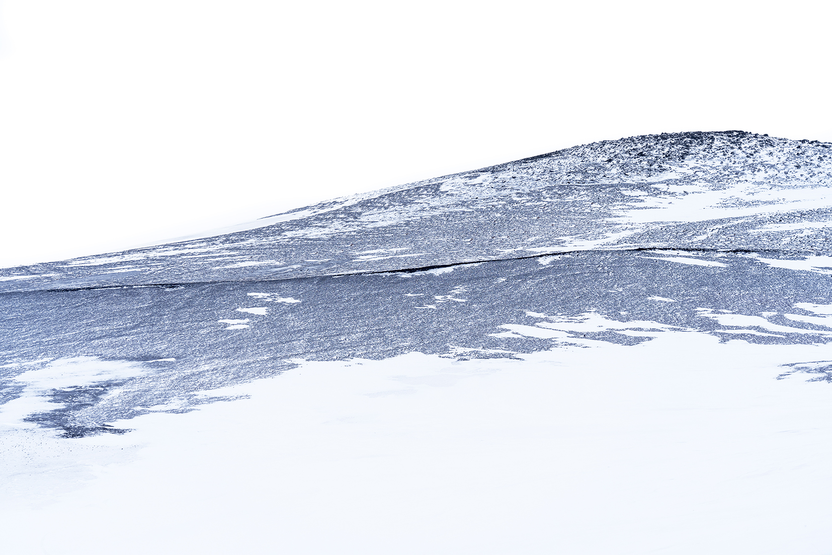 Islande du Nord Mývatn montagne détail noir et blanc