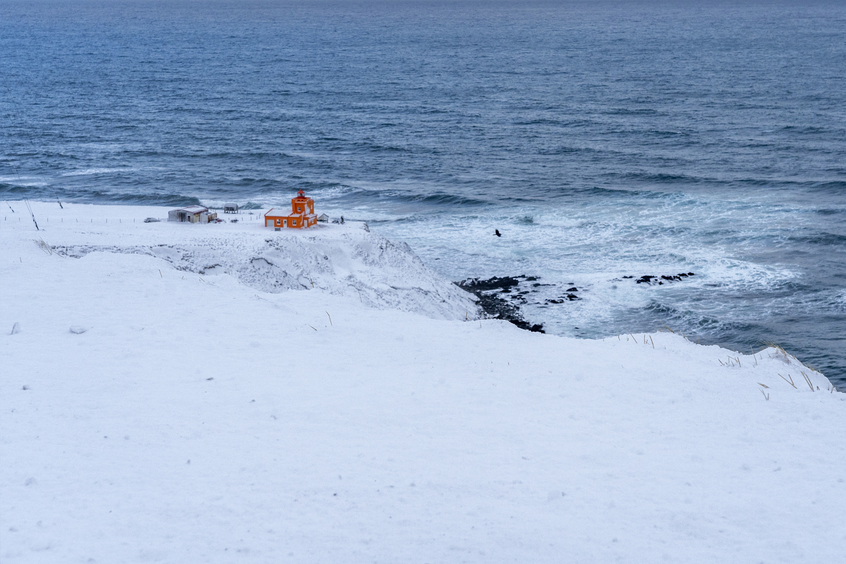 Tröllaskagi phare orange Islande du Nord