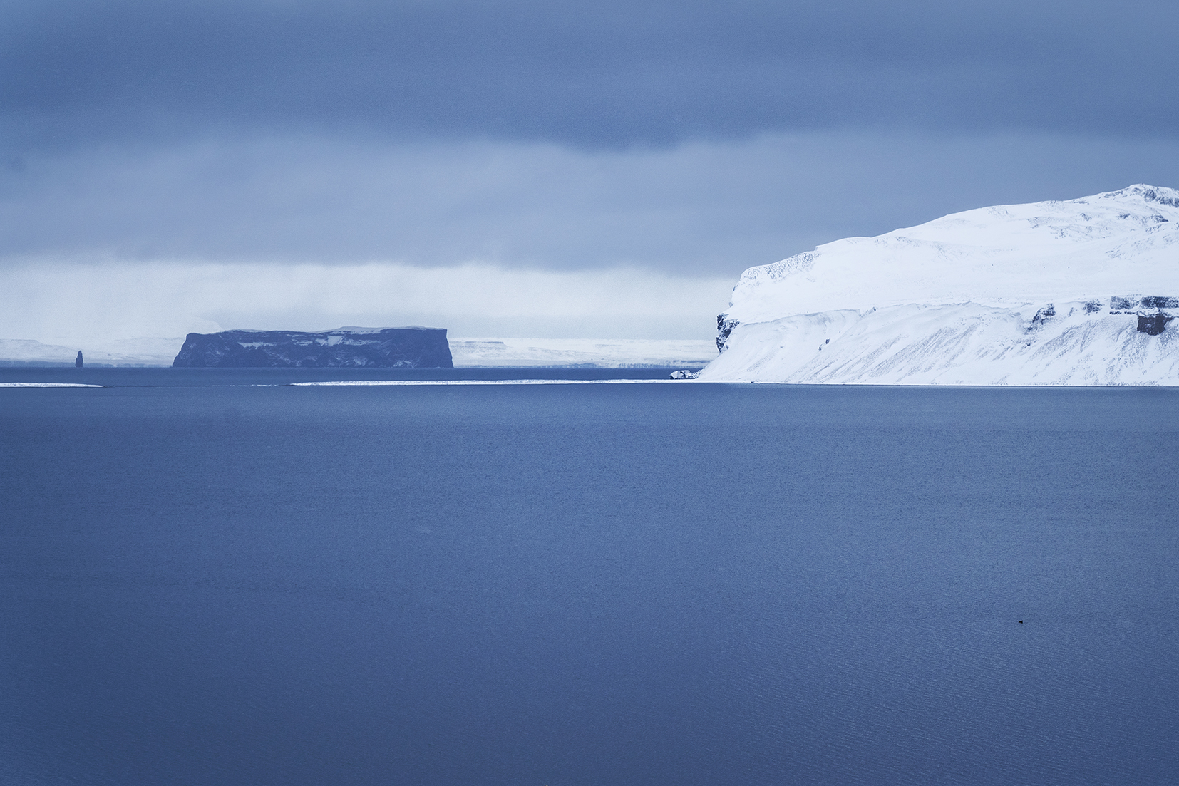 Skagafjördur Drangey neige mer Islande du Nord