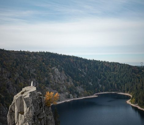 lac blanc château Hans vierge rochers Vosges